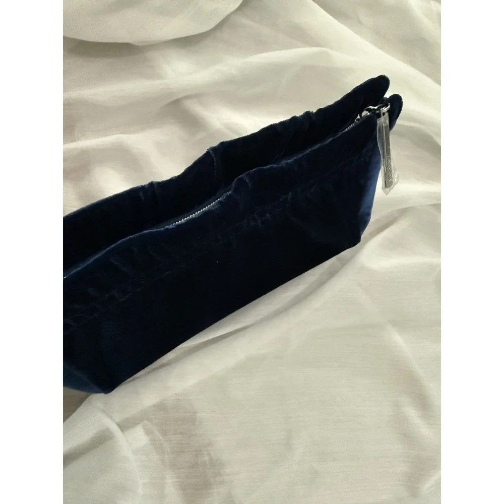 New‎ Lancome Blue Velvet Style Cosmetic Makeup Bag Holder Without Tags
